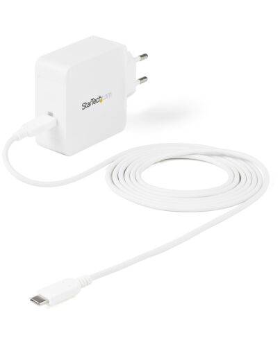 StarTech.com USB C Wall Charger - USB C Laptop Charger 60W PD - 6ft/2m Cable - Universal Compact Type C Power Adapter - Dell XPS/Lenovo X1 Carbon/HP EliteBook/MacBook - USB IF/CE WCH1CEU