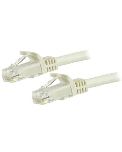 StarTech.com 5m CAT6 Ethernet Cable - White CAT 6 Gigabit Ethernet Wire -250MHz 100W PoE RJ45 UTP Network/Patch Cord Snagless w/Strain Relief Individually Tested N6PATC5MWH
