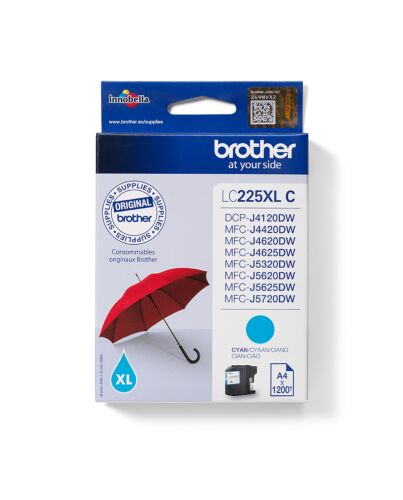 Brother LC225XLC ink cartridge 1 pc(s) Original High (XL) Yield Cyan LC225XLC