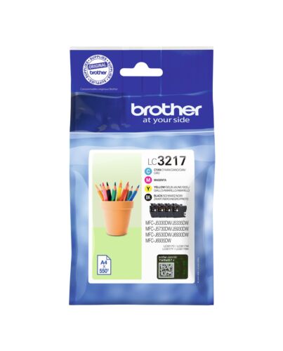Brother LC3217VAL ink cartridge 4 pc(s) Original Black, Cyan, Magenta, Yellow LC3217VAL