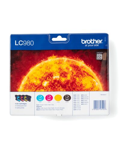 Brother LC980VALBP ink cartridge 4 pc(s) Original Black, Cyan, Magenta, Yellow LC980VALBP