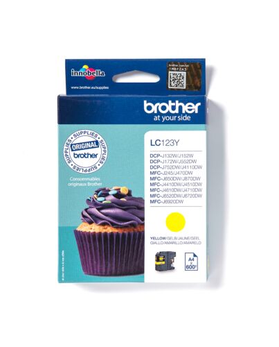 Brother LC123Y ink cartridge 1 pc(s) Original High (XL) Yield Yellow LC123Y