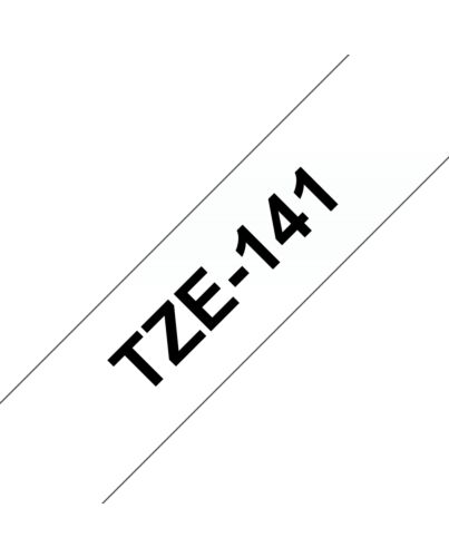 Brother TZE-141 label-making tape Black on transparent TZE141