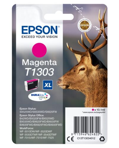 Epson Stag Singlepack Magenta T1303 DURABrite Ultra Ink C13T13034012