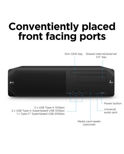HP Z2 G9 Intel® Core™ i7 i7-14700 16 GB DDR5-SDRAM 512 GB SSD NVIDIA T1000 Windows 11 Pro SFF Workstation AI Workstation Black 996X2ET#ABU
