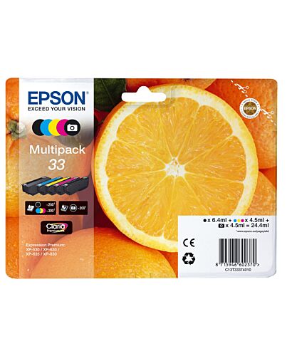 Epson Oranges Multipack 5-colours 33 Claria Premium Ink C13T33374011