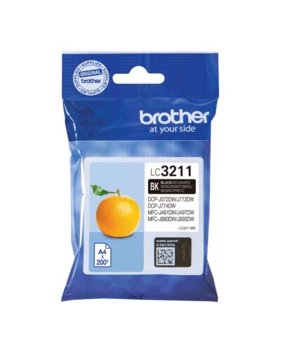 Brother LC3211BK ink cartridge 1 pc(s) Original Standard Yield Black LC3211BK