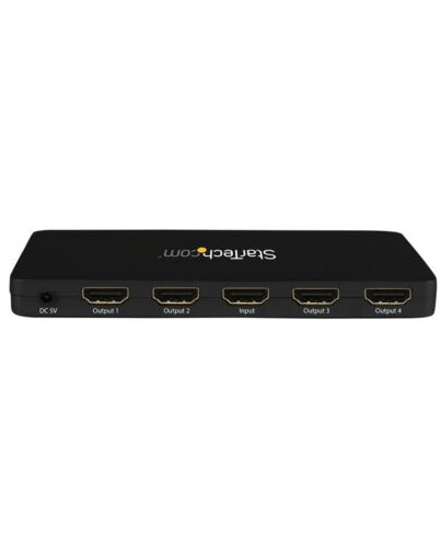 StarTech.com 4K HDMI 4-Port Video Splitter – 1x4 HDMI Splitter w/ Solid Aluminum Housing – 4K 30Hz ST124HD4K