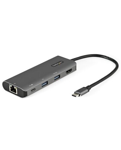 StarTech.com USB C Multiport Adapter - 10Gbps USB Type-C Mini Dock with 4K 30Hz HDMI - 100W Power Delivery Passthrough - 3-Port USB Hub, GbE - USB 3.1/3.2 Gen 2 Laptop Dock - 10