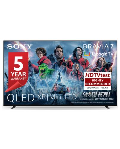 Sony BRAVIA 7 QLED (XR l Mini LED) 65 Inch 4K HDR Google Smart TV (2024) | Gaming Features for PlayStation 5, IMAX Enhanced, Dolby Vision Atmos, Checast, AirPlay, 120Hz K65XR70U