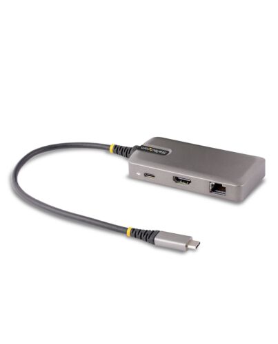 StarTech.com USB-C Multiport Adapter - 4K 60Hz HDMI - HDR - 2-Port 5Gbps USB 3.0 Hub - 100W Power Delivery Pass-Through - GbE - Works with Chebook  - Windows/macOS 103B-USBC-MULTIPORT