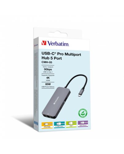 Verbatim CMH-05 USB Type-C 5000 Mbit/s Silver 32150