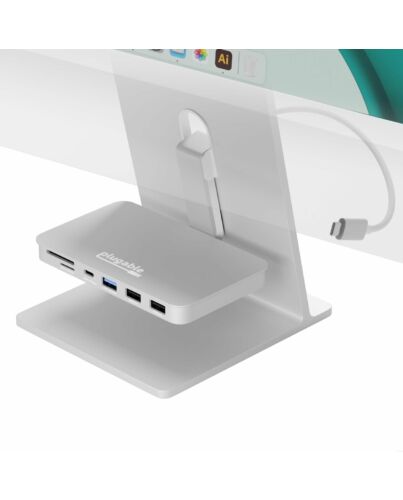 Plugable Technologies USB C Hub for iMac 24 Inch 2021 and 2023, 6-in-1 iMac USB Hub Multiport Adapter with 10Gbps USB-C and USB 3.0, 2X USB 2.0, microSD & SD Card Reader, Not for 2020 and Earlier iMacs (AD-6IN1) AD-6IN1