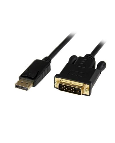 StarTech.com 3ft (1m) DisplayPort to DVI Cable - 1080p Video - Active DisplayPort to DVI Adapter Cable - DisplayPort to DVI-D Cable Converter Single Link - DP 1.2 to DVI Monitor Cable DP2DVIMM3BS