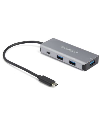 StarTech.com 4 Port USB C Hub w/ 3x USB A & 1x USB C - SuperSpeed 10Gbps USB Type-C 3.1/3.2 Gen 2 Hub - USB Bus Powered - Compact USB-C to USB Adapter Hub - Portable/Laptop Hub - Aluminum~4 Port USB C Hub w/ 3x USB A & 1x USB C - SuperSpeed 10Gbps USB Typ HB31C3A1CB