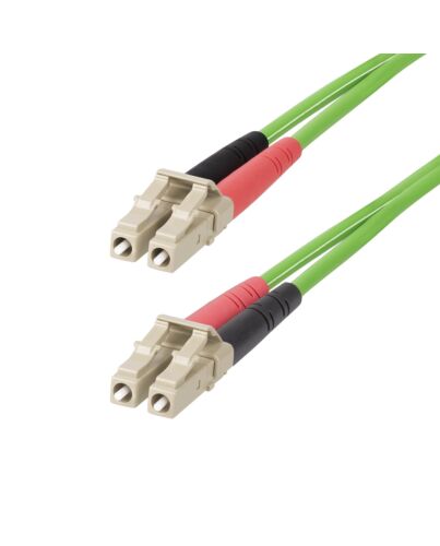 StarTech.com 1m (3.3ft) LC to LC (UPC) OM5 Multie Fiber Optic Cable, 50/125µm Duplex LOMMF cord, VCSEL, 40G/100G, LSZH Fiber Jumper Cord LCLCL-1M-OM5-FIBER