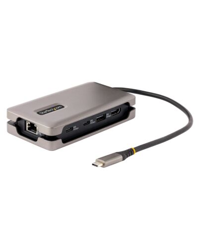 StarTech.com USB-C Multiport Adapter, 4K 60Hz HDMI 2.0b, HDR, USB 3.2 Gen 2 10Gbps Hub (2xUSB-C, 1xUSB-A), 100W PD Pass-Through, Mini Travel Dock, 12