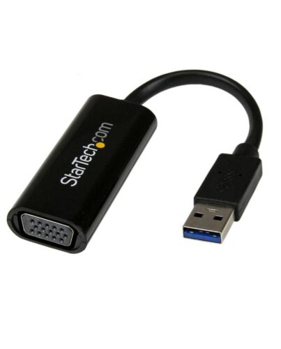 StarTech.com USB 3.0 to VGA Adapter, USB to VGA Monitor Converter for Windows, Slim (no support for macOS/CheOS/Linux) - TAA USB32VGAES