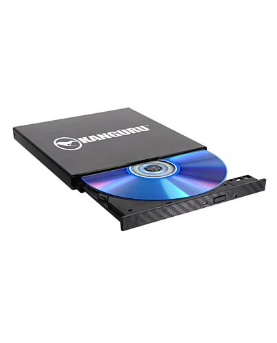 iStorage Kanguru QS Slim DVDRW DVD Burner|Supports Burning DVDs up to 24x & CDs up to 48x|Burn up to 8.5GB with Dual Layer DVDs|Dual Format DVD Burning |Buffer Under Run Protection |TAA Compliant| U3-DVDRW-SL