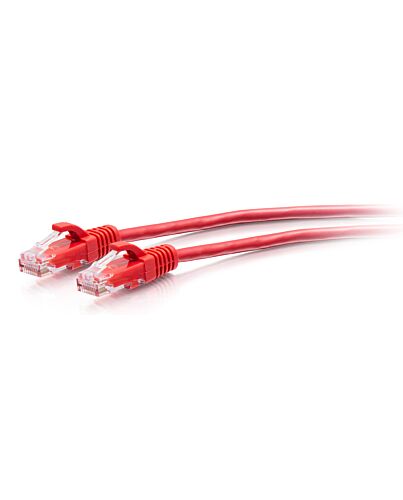 C2G 0.3m Cat6a Snagless Unshielded (UTP) Slim Ethernet Patch Cable - Red C2G30160
