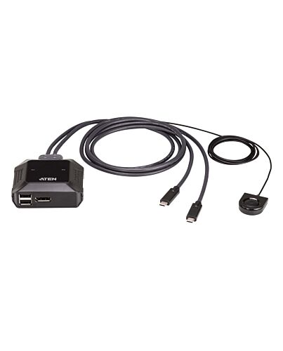 ATEN 2-Port USB-C 4K DisplayPort KVM Switch with Remote Port Selector US3312