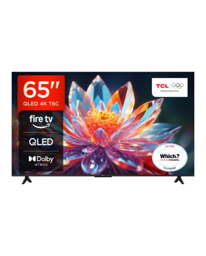 TCL T6C -UK 65 inch QLED 4K HDR 10+ Dolby Vision & Atmos Smart Fire TV 65T6C-UK