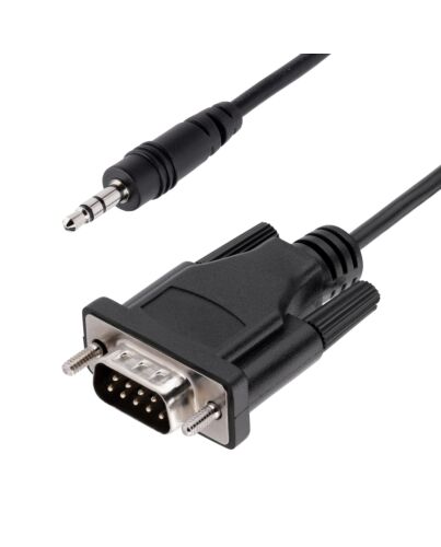 StarTech.com 3ft (1m) DB9 to 3.5mm Serial Cable for Serial Device Configuration, RS232 DB9 Male to 3.5mm Cable Used for Calibrating Projectors, Digital Signage, TVs via Audio Jack 9M351M-RS232-CABLE