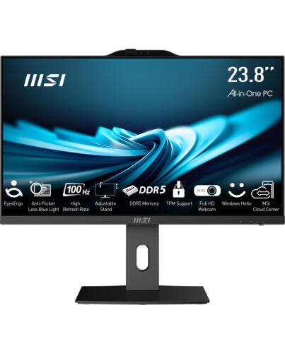 MSI Pro AP242P 14M Intel Core i7 14700 All in One PC Barebone, (NO RAM, NO Storage, NO OS), 23.8 Inch IPS Screen/UHD Graphics/Type-C/USB/LAN/HDMI/DP/WiFi 6E/BT 5.3/VESA PRO AP242P 14M i7 14700 BB