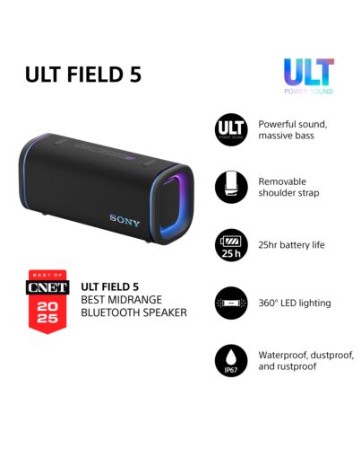 Sony Ult Field 5 Stereo portable speaker Black SRSULT50B.CE7