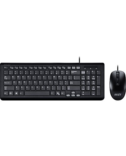 MSI USB Combo Copilot PRO_UK keyboard Mouse included Home/Office QWERTY UK English Black USB COMBO COPILOT PRO_UK