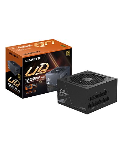 GIGABYTE UD1000GM PG5 V2 Power Supply Unit- PCIe Gen 5.1, 80 PLUS Gold, Fully ular Design, 120mm Fan, ATX 3.1 compatible, EU Plug GP-UD1000GM PG5 V2