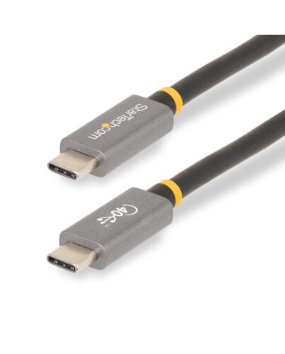 StarTech.com 3ft (1m) USB4 Cable, USB-IF  USB-C Cable, 40 Gbps, USB Type-C Data Transfer Cable, 100W Power Delivery, 8K 60Hz, Compatible w/Thunderbolt 4/3/USB 3.2 CC1M-40G-USB-CABLE