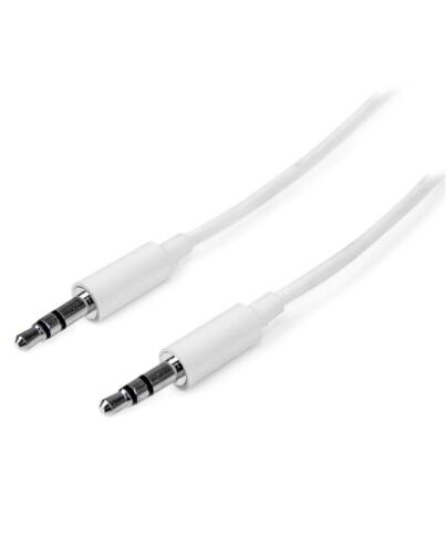 StarTech.com 3m White Slim 3.5mm Stereo Audio Cable - Male to Male MU3MMMSWH