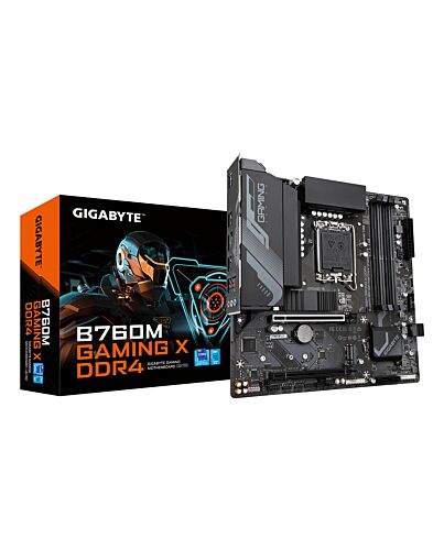 GIGABYTE B760M GAMING X DDR4 Motherboard - Supports Intel Core 14th Gen CPUs, 8+1+1 Phases Digital VRM, up to 5333MHz DDR4 (OC), 2xPCIe 4.0 M.2, 2.5GbE LAN, USB 3.2 Gen2 B760M GAMING X DDR4