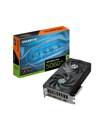 GIGABYTE GeForce RTX 5060 Ti EAGLE OC 16G Graphics Card - 16GB GDDR7, 128bit, PCI-E 5.0, 2617MHz Core Clock, 3 x DisplayPort, 1 x HDMI, GV-N506TEAGLE OC-16GD GV-N506TEAGLE OC-16GD
