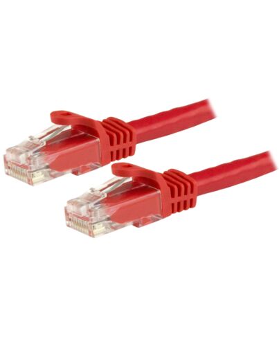 StarTech.com 1m CAT6 Ethernet Cable - Red CAT 6 Gigabit Ethernet Wire -250MHz 100W PoE RJ45 UTP Network/Patch Cord Snagless w/Strain Relief Individually Tested N6PATC1MRD
