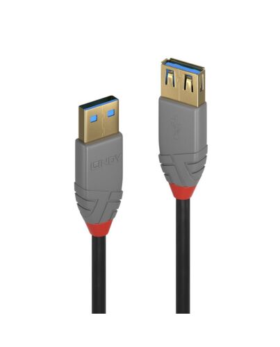 Lindy 1m USB 3.2 Type A Extension Cable, 5Gbps, Anthra Line 36761