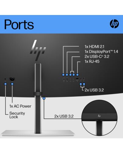 HP E45c G5 DQHD Curved Monitor 6N4C1AA#ABU