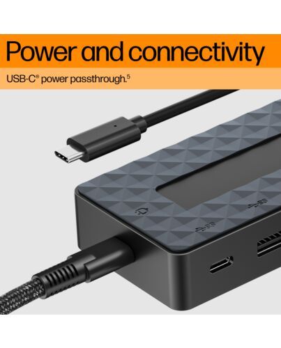 HP Universal USB-C Hub and Laptop Charger Combo 9H0H9AA#ABU