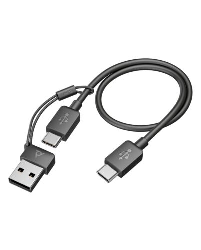 Poly Voyager Focus 2 USB-C-C Headset USB-C/A Adapter Charging Stand Customer Special 1 A58JDAA#AC3