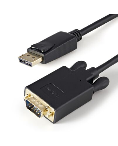 StarTech.com 3ft (1m) DisplayPort to VGA Cable - Active DisplayPort to VGA Adapter Cable - 1080p Video - DP to VGA Monitor Cable - DP 1.2 to VGA Converter - Latching DP Connector DP2VGAMM3B
