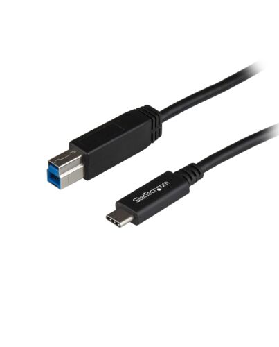 StarTech.com 3.3ft (1m) USB-B to USB-C Cable, USB 10Gbps, Data Cord, USB 3.2 Gen 2, USB-C Data Transfer Cable USB31CB1M