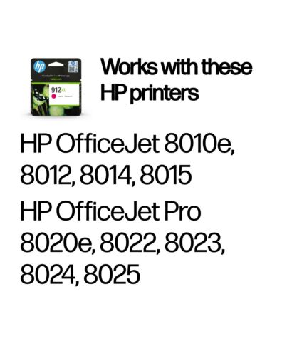HP 912XL High Yield Magenta Original Ink Cartridge 3YL82AE#301