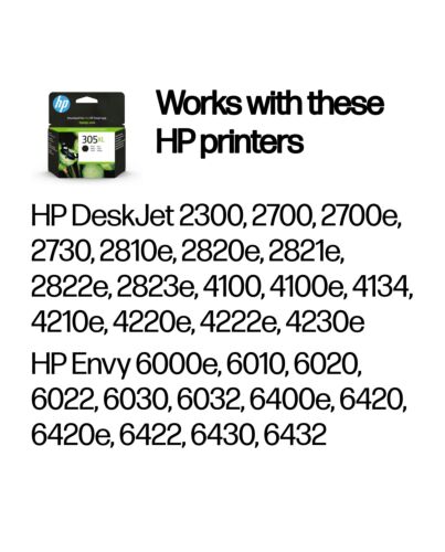 HP 305XL High Yield Black Original Ink Cartridge 3YM62AE#ABE