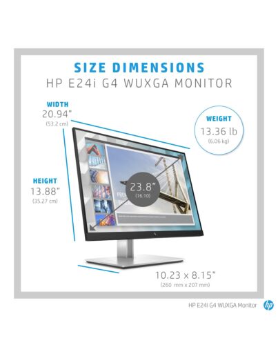 HP E-Series E24i G4 WUXGA Monitor 9VJ40AA#ABU