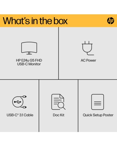 HP E24u G5 FHD USB-C Monitor 6N4D0AA#ABU