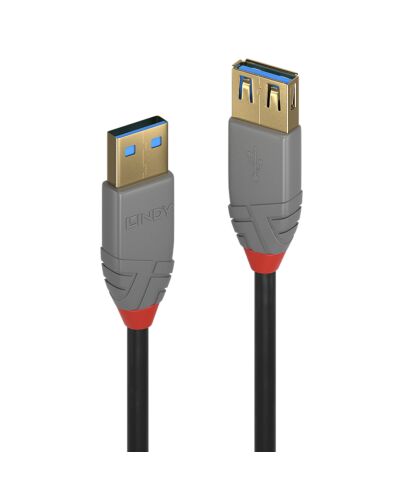 Lindy 3m USB 3.2 Type A Extension Cable, 5Gbps, Anthra Line 36763
