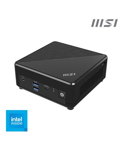 MSI Cubi N ADL S Intel N100 Barebone, NUC, SFF, Mini Computer, HTPC, (NO RAM, NO Storage, NO OS), Fanless/UHD Graphics/Type C/HDMI/DisplayPort/Dual LAN/WiFi 5/BT 5.1/VESA CUBI N ADL S N100 BB