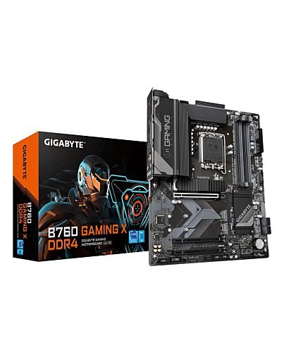 GIGABYTE B760 GAMING X DDR4 Motherboard - Supports Intel Core 14th Gen CPUs, 8+1+1 Phases Digital VRM, up to 5333MHz DDR4 (OC), 3xPCIe 4.0 M.2, 2.5GbE LAN, USB 3.2 Gen 2 B760 GAMING X DDR4