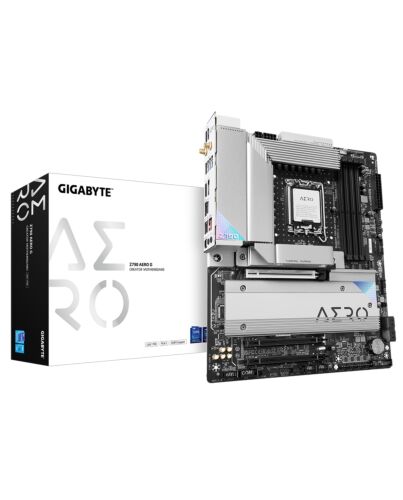 GIGABYTE Z790 AERO G Motherboard - Supports Intel Core 14th CPUs, up to 7600MHz DDR5 (OC), 1хPCIe 5.0+4xPCIe 4.0 M.2, Wi-Fi 6E, 2.5GbE LAN, USB 3.2 Gen 2x2 Z790 AERO G